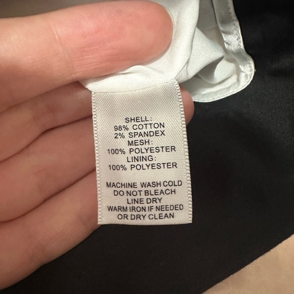 White House Black Market Black and Cream Layered Fabric Mini Pencil Skirt - Picture 6 of 7